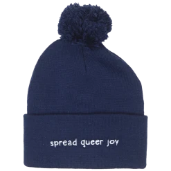 Queer Kid Stuff Spread Queer Joy Navy Beanie 3 Queer Kid Stuff Spread Queer Joy Navy Beanie