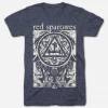 Red Sparowes Circles Indigo Tri-Blend T-Shirt New Merch