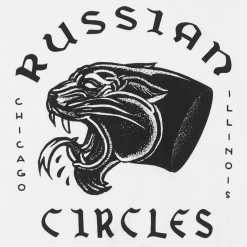 Russian Circles (Band) New Merch Chicago Panther White T-Shirt