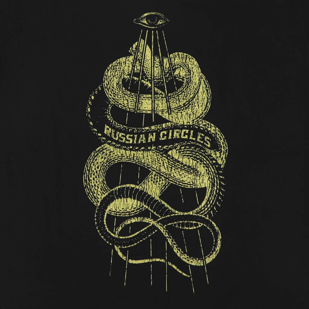 Russian Circles (Band) New Merch Cosmic Serpent Black T-Shirt 2 Russian Circles (Band) New Merch Cosmic Serpent Black T-Shirt