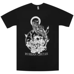 Russian Circles (Band) New Merch Raven Skull Black T-Shirt