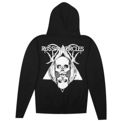 Russian Circles (Band) New Merch Skulls Black Zip Hood