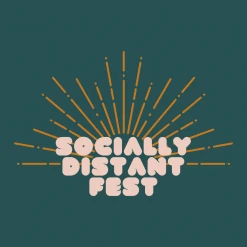 Socially Distant Fest SDF Logo Blue Spruce T-Shirt New Merch