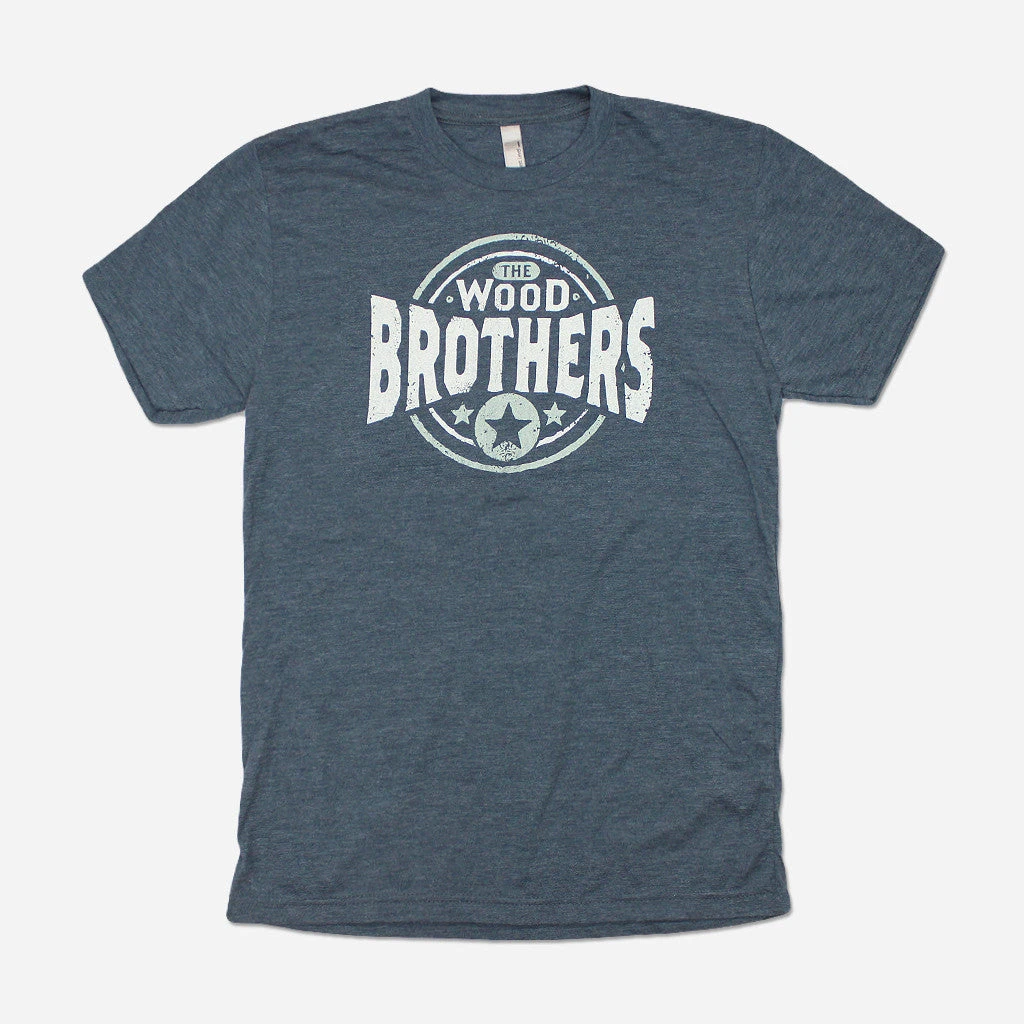 The Wood Brothers Wood Brothers Seal Indigo Tri-Blend New Merch 1 The Wood Brothers Wood Brothers Seal Indigo Tri-Blend New Merch