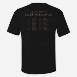 Larry Campbell & Teresa Williams New Merch Jackson Browne 2015 Tour Black T-Shirt