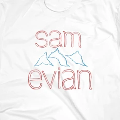 Sam Evian New Merch Mountains White T-Shirt 4 Sam Evian New Merch Mountains White T-Shirt