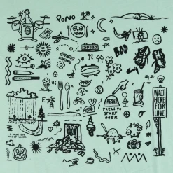 A Great Big Pile Of Leaves Doodle Mint T-Shirt New Merch