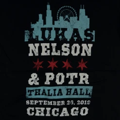 Lukas Nelson & Promise Of The Real Thalia Hall 2019 Black T-Shirt New Merch
