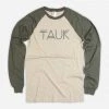TAUK Logo Tan/Army Baseball Long Sleeve T-Shirt New Merch