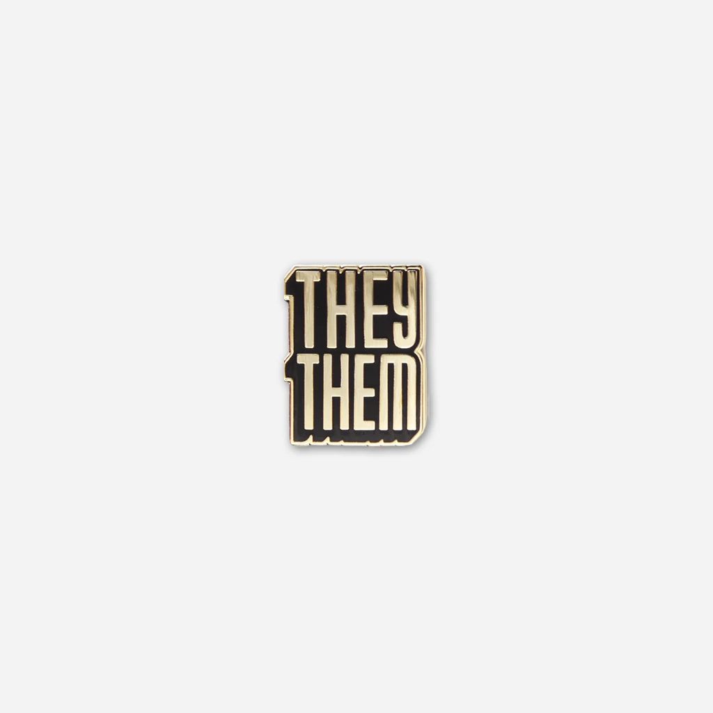 Autostraddle They/Them Pronoun Pin 1 Autostraddle They/Them Pronoun Pin