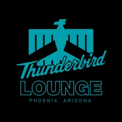 Thunderbird Lounge TL Logo Black Zip Up Hooded Sweatshirt 3 Thunderbird Lounge TL Logo Black Zip Up Hooded Sweatshirt