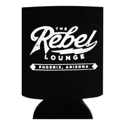 The Rebel Lounge New Merch Mason Jar Black Koozie