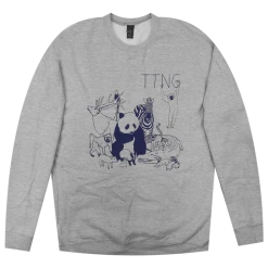 TTNG Animals Grey Crew Neck Pullover Sweatshirt New Merch