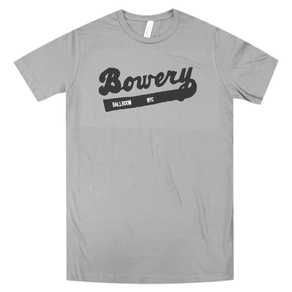 The Bowery Ballroom New Merch Vintage Jersey Grey T-Shirt 1 The Bowery Ballroom New Merch Vintage Jersey Grey T-Shirt