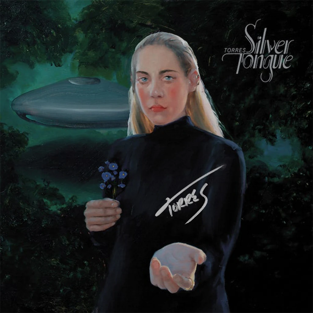 Torres New Merch Silver Tongue Autographed Black Vinyl 2 Torres New Merch Silver Tongue Autographed Black Vinyl