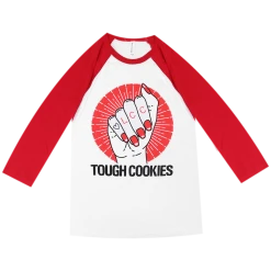 Low Cut Connie Tough Cookies 3/4 Sleeve Baseball T-Shirt New Merch