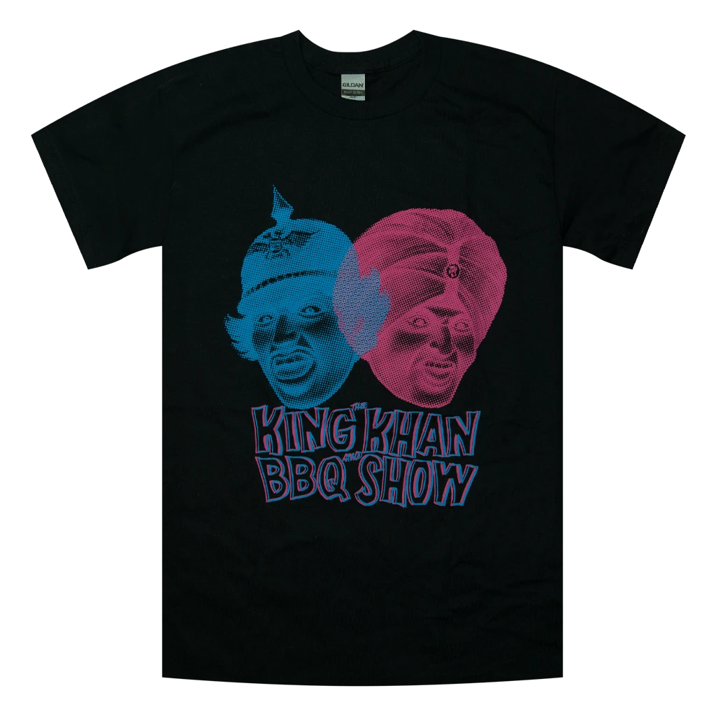The King Khan & BBQ Show Two Heads Black T-Shirt New Merch 1 The King Khan & BBQ Show Two Heads Black T-Shirt New Merch