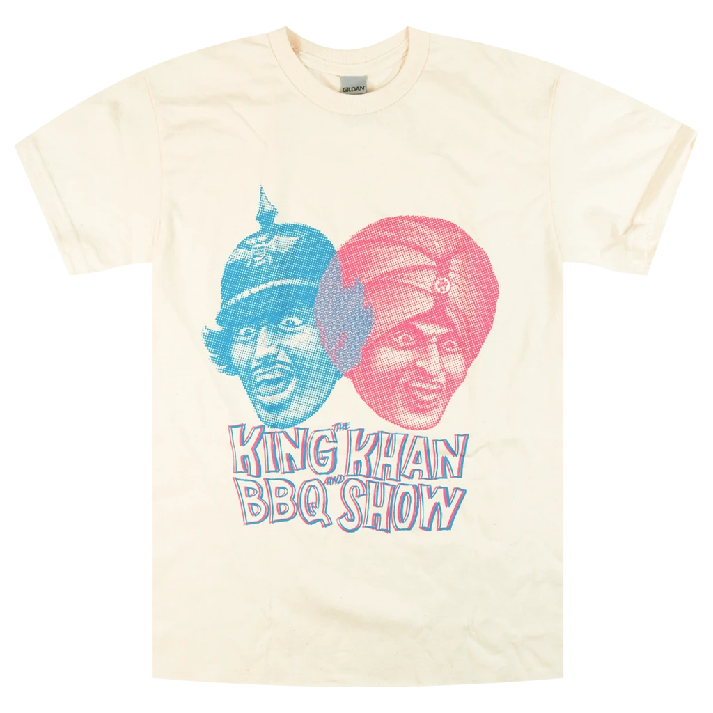 The King Khan & BBQ Show Two Heads Cream T-Shirt New Merch 1 The King Khan & BBQ Show Two Heads Cream T-Shirt New Merch