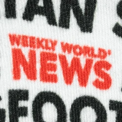 Weekly World News New Merch Bat Boy Headline Socks