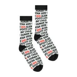 Weekly World News New Merch Bat Boy Headline Socks