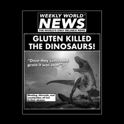 Weekly World News Dino Black T-Shirt