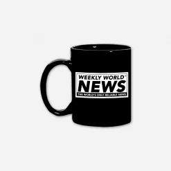 Weekly World News WWN Logo Black Mug