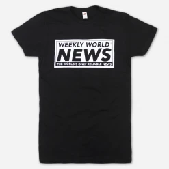 Weekly World News WWN Logo Black T-Shirt New Merch
