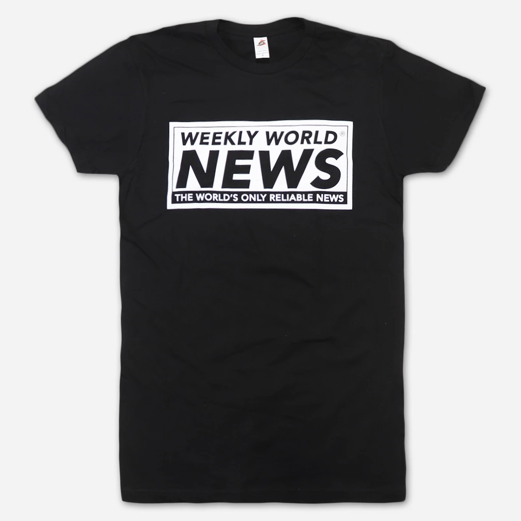 Weekly World News WWN Logo Black T-Shirt New Merch 1 Weekly World News WWN Logo Black T-Shirt New Merch