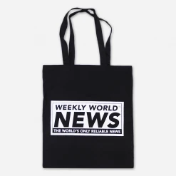 Weekly World News WWN Logo Black Tote Bag New Merch