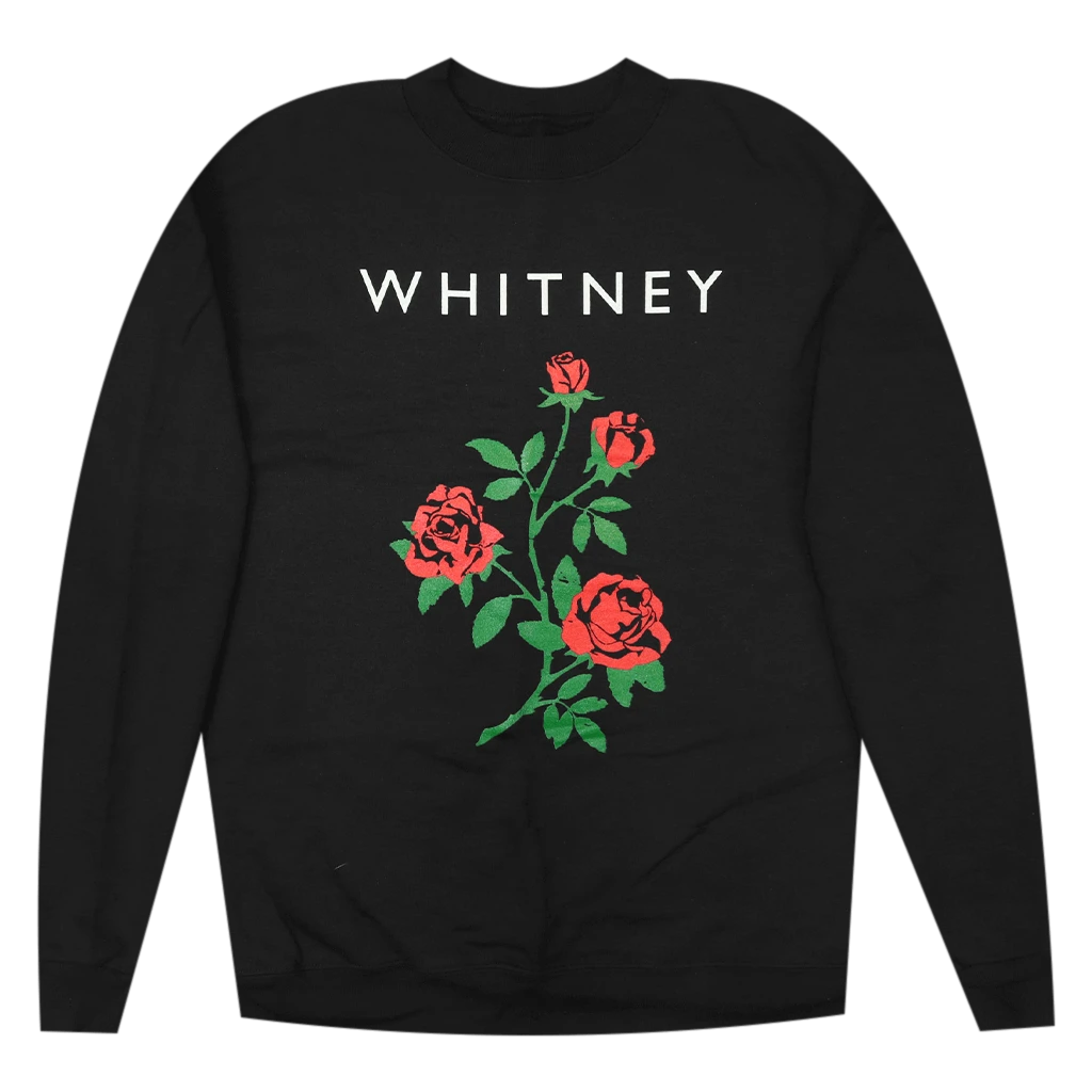 Whitney New Merch Red Rose Black Pullover Sweatshirt 1 Whitney New Merch Red Rose Black Pullover Sweatshirt
