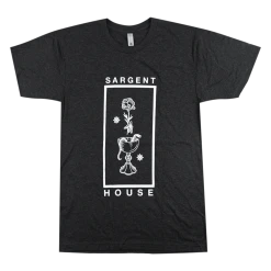 Sargent House New Merch Wine, Snakes & Roses Vintage Black Tri-Blend