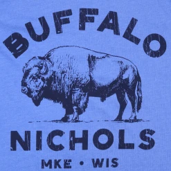 Buffalo Nichols Made In Wisconsin Heather Columbia T-Shirt New Merch