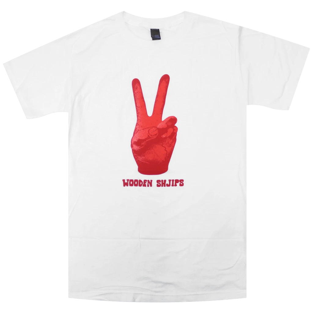 Wooden Shjips Red Peace Hand T-Shirt New Merch 1 Wooden Shjips Red Peace Hand T-Shirt New Merch