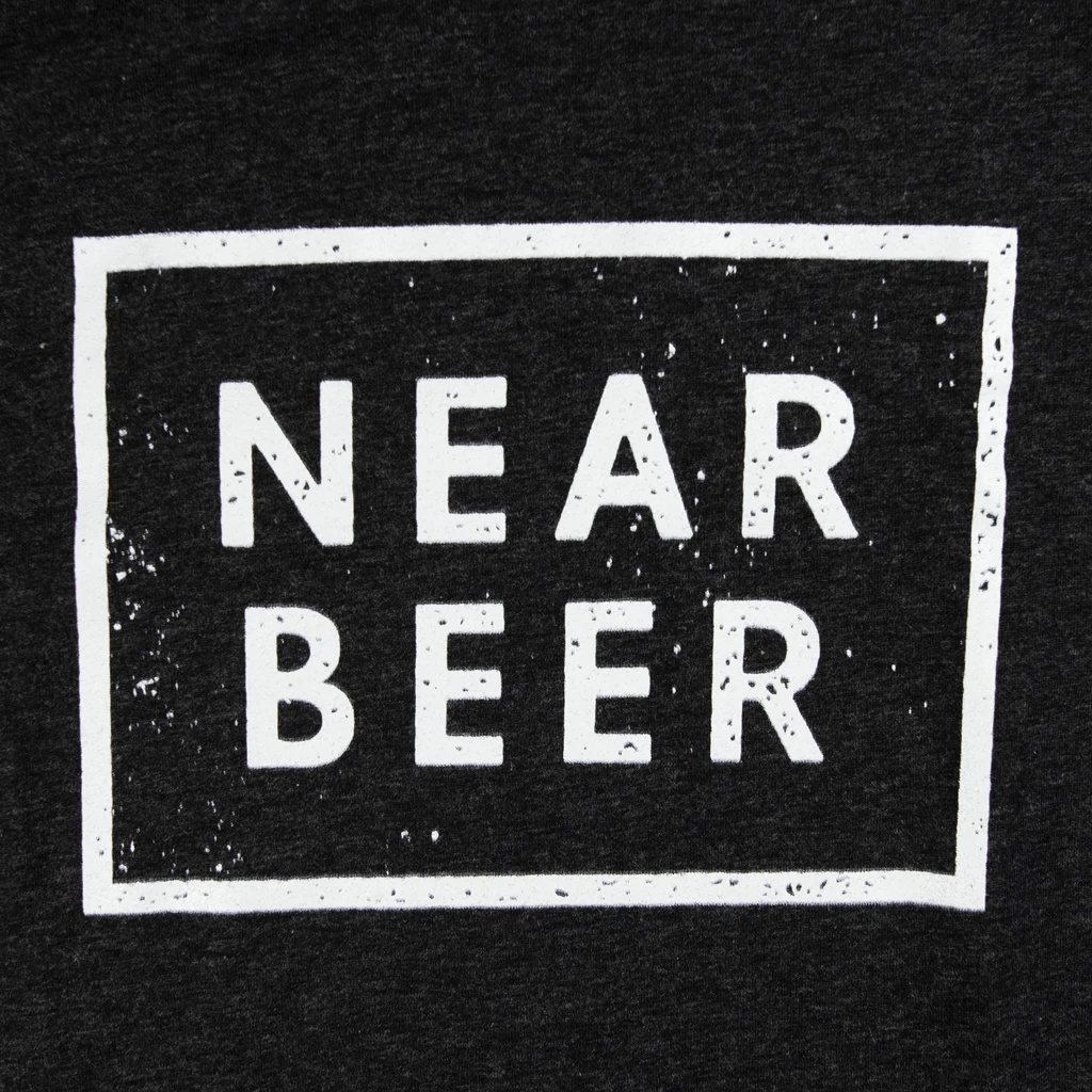 NEAR BEER Wordmark Logo Tri-Blend Black T-Shirt 2 NEAR BEER Wordmark Logo Tri-Blend Black T-Shirt