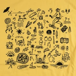 A Great Big Pile Of Leaves Doodle 2 Yellow T-Shirt