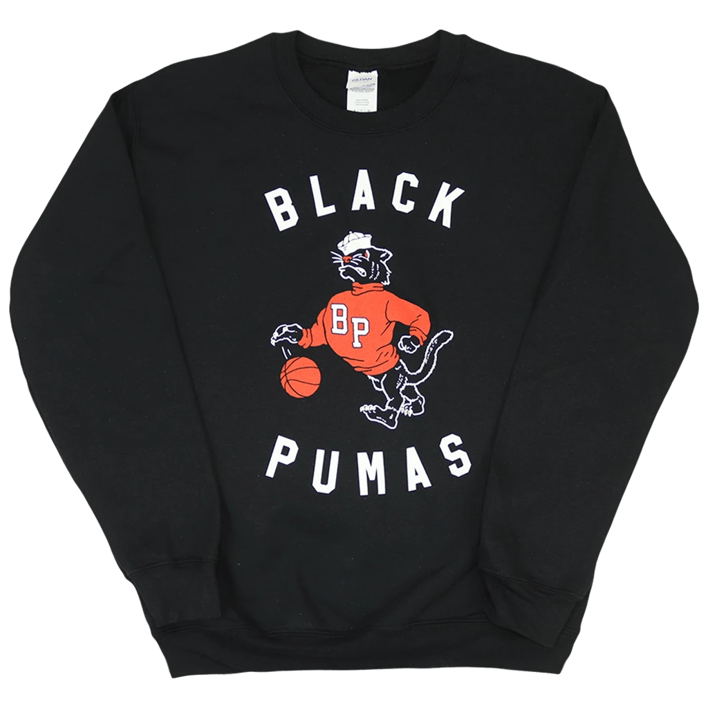 Black Pumas Hoops Puma Black Sweatshirt New Merch 1 Black Pumas Hoops Puma Black Sweatshirt New Merch
