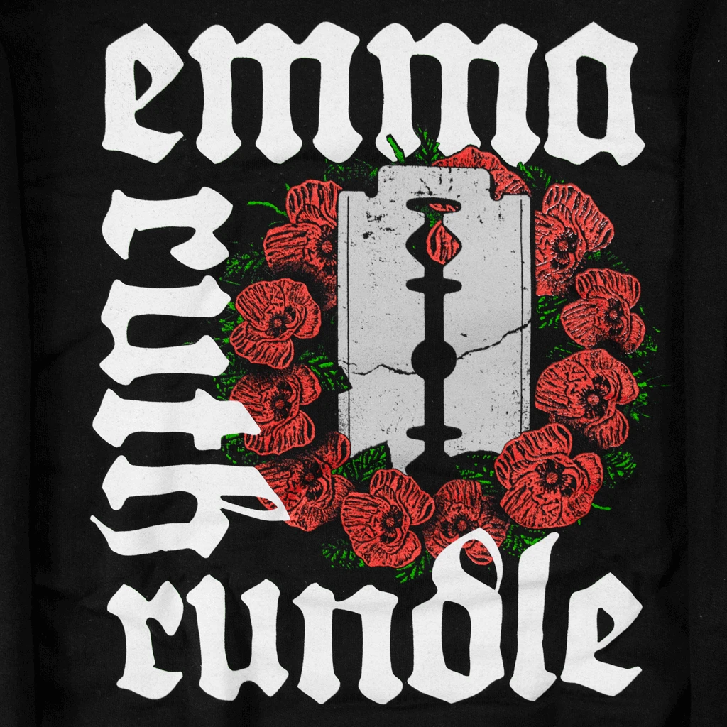 Emma Ruth Rundle Poppies Black Sweatshirt 2 Emma Ruth Rundle Poppies Black Sweatshirt