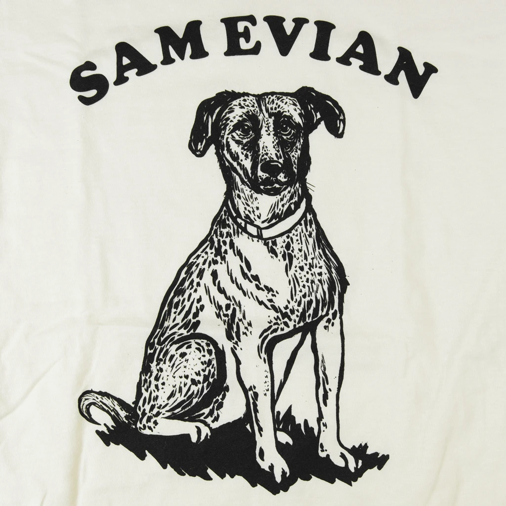 Sam Evian New Merch Dog Vintage White & Rio Red Ringer T-Shirt 2 Sam Evian New Merch Dog Vintage White & Rio Red Ringer T-Shirt