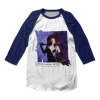 Tori Amos New Merch Y Kant Tori Read White & Blue 3/4 Raglan T-Shirt