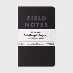 Field Notes Pitch Black: Dot-Graph Paper 3-Pack