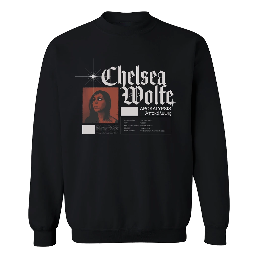 Chelsea Wolfe New Merch Apokalypsis Black Sweatshirt 1 Chelsea Wolfe New Merch Apokalypsis Black Sweatshirt