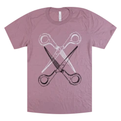 Autostraddle New Merch Basic Scissoring Pink Tee